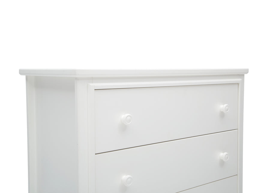Delta Children Bianca White (130)  5-Perry 3 Drawer Dresser with Changing Top