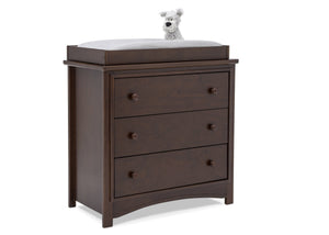  Walnut Espresso (1324) 10-Perry 3 Drawer Dresser with Changing Top