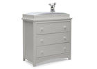 Moonstruck Grey (1351) 8-Perry 3 Drawer Dresser with Changing Top