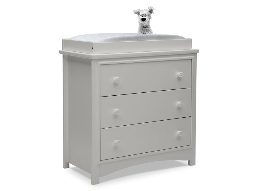 Moonstruck Grey (1351) 8-Perry 3 Drawer Dresser with Changing Top