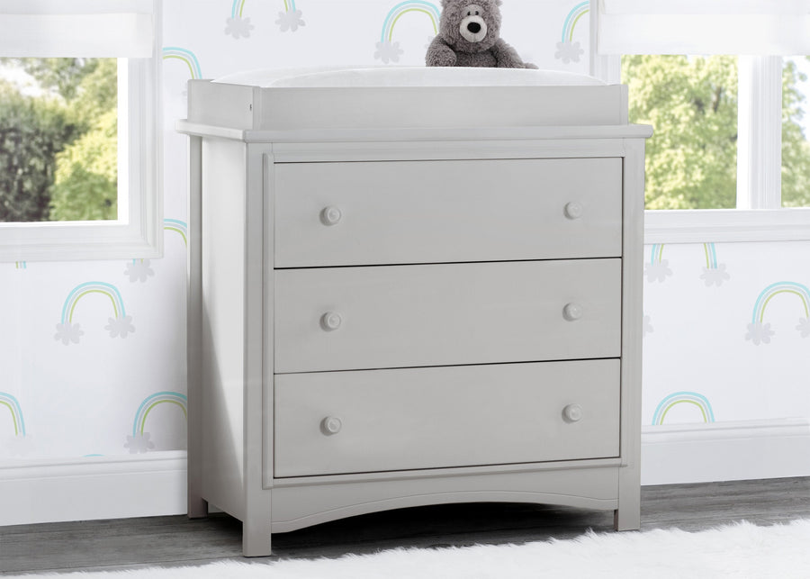 Moonstruck Grey (1351) 6-Perry 3 Drawer Dresser with Changing Top