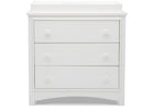 Bianca White (130) 2-Perry 3 Drawer Dresser with Changing Top and Interlocking Drawers