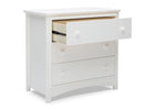 Bianca White (130) 4-Perry 3 Drawer Dresser with Changing Top and Interlocking Drawers