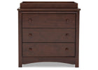 Walnut Espresso (1324) 7-Perry 3 Drawer Dresser with Changing Top and Interlocking Drawers