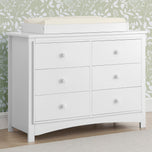 Perry 6 Drawer Dresser with Interlocking Drawers - Bianca White (130) - Accessories