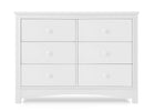 DCB: Bianca White (130) 16-Perry 6 Drawer Dresser with Interlocking Drawers