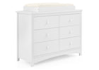Bianca White (130) 13-Perry 6 Drawer Dresser with Interlocking Drawers