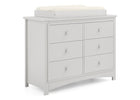 Moonstruck Grey (1351) 22-Perry 6 Drawer Dresser with Interlocking Drawers
