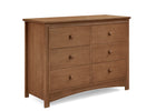 Chestnut (836) 4-Perry 6 Drawer Dresser with Interlocking Drawers