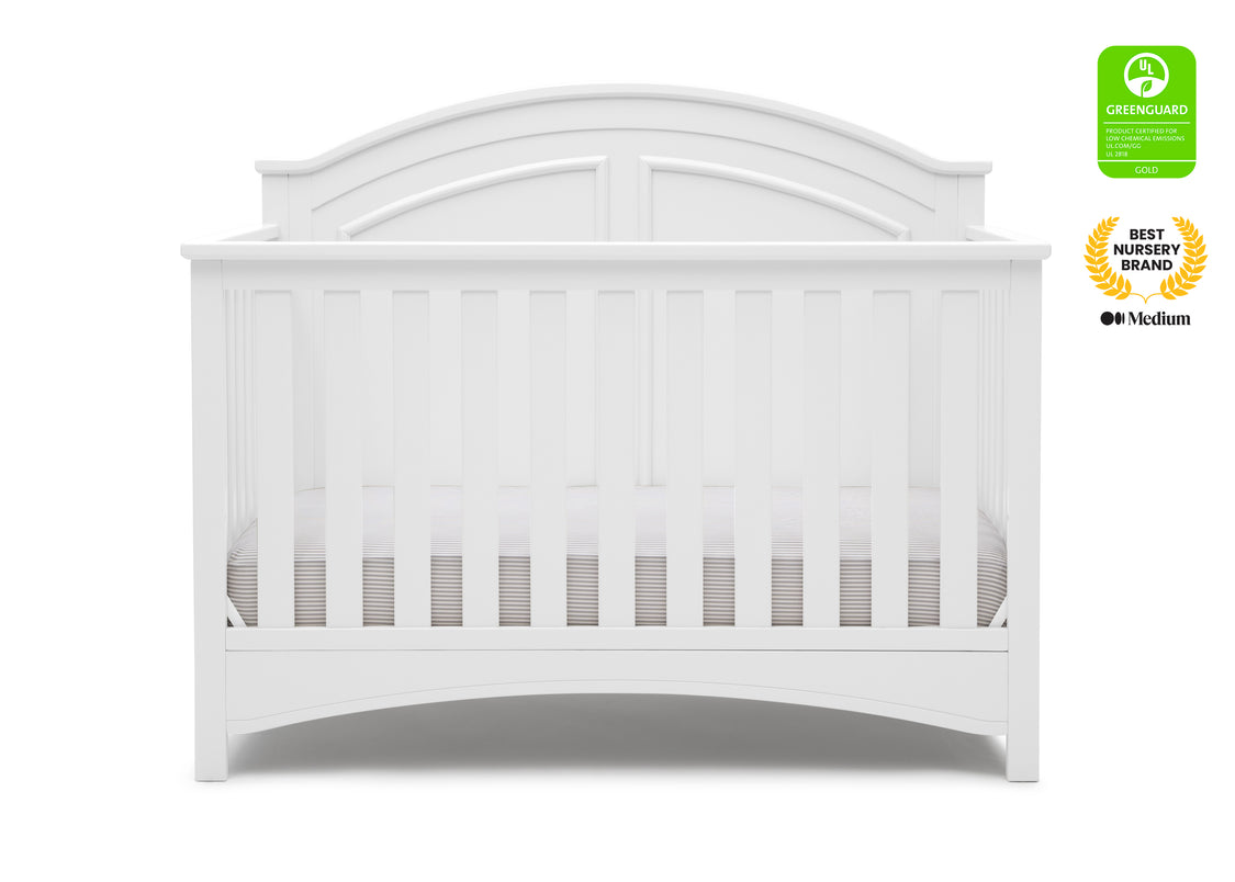 W120650 130 Perry 6in1 Crib Bianca White Silo Extra
