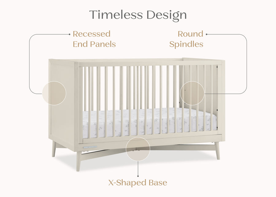 Soft Beige (1560) 47-Dylan 4-in-1 Convertible Crib