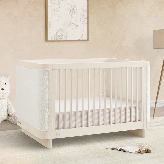 White crib in a room with a teddy bear and lamp 2-babyGap Callie Collection