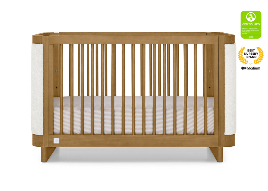Acorn with White Boucle (1551) 2-babyGap Callie 4-in-1 Upholstered Crib