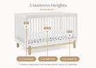Bianca White with Natural (123) 5-Poppy 4-in-1 Convertible Crib