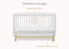Bianca White with Natural (123) 6-Poppy 4-in-1 Convertible Crib