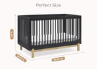 Midnight Grey with Natural (1372) 23-Poppy 4-in-1 Convertible Crib