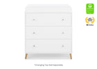 Bianca White with Natural (123) 18-Jordan 3 Drawer Dresser with Interlocking Drawers