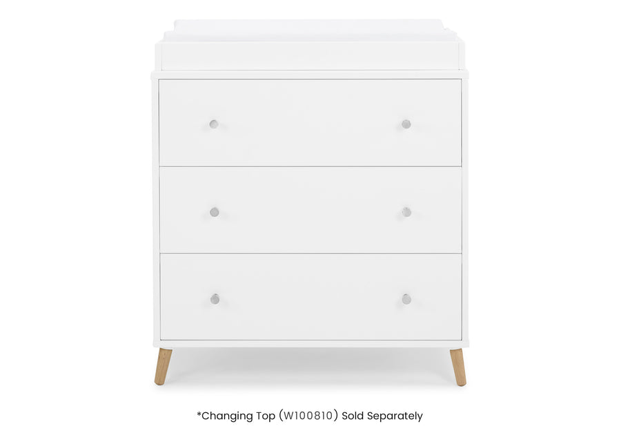 W130030 123 Jordan Dresser Bianca White with Natural silo 32 23-Jordan 3 Drawer Dresser with Interlocking Drawers