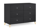 Midnight Grey with Natural (1372) 20-Jordan 6 Drawer Dresser with Interlocking Drawers