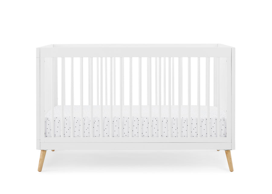 Bianca White with Natural (123) 26-Jordan 4-in-1 Convertible Crib