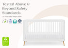 Bianca White with Natural (123) 25-Jordan 4-in-1 Convertible Crib