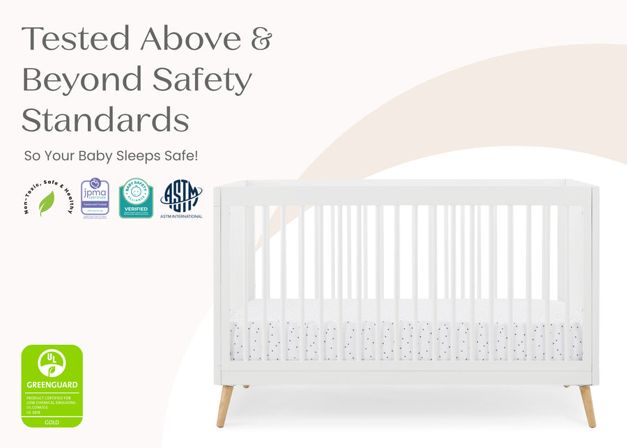 Bianca White with Natural (123) 25-Jordan 4-in-1 Convertible Crib