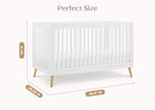 Bianca White with Natural (123) 24-Jordan 4-in-1 Convertible Crib