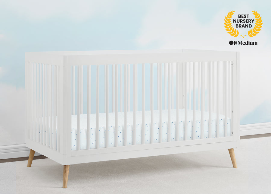 Bianca White with Natural (123) 19-Jordan 4-in-1 Convertible Crib