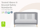 Grey with Natural (1359) 41-Jordan 4-in-1 Convertible Crib