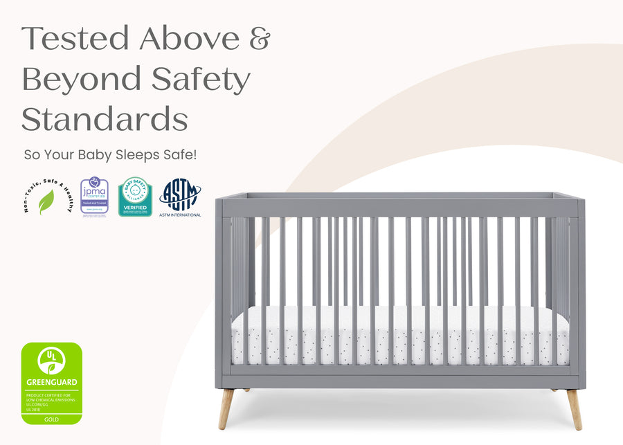 Grey with Natural (1359) 41-Jordan 4-in-1 Convertible Crib