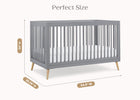 Grey with Natural (1359) 40-Jordan 4-in-1 Convertible Crib