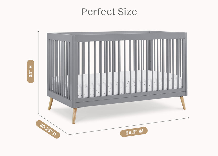 Grey with Natural (1359) 40-Jordan 4-in-1 Convertible Crib