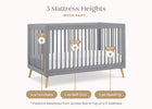 Grey with Natural (1359) 38-Jordan 4-in-1 Convertible Crib
