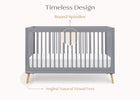 Grey with Natural (1359) 39-Jordan 4-in-1 Convertible Crib