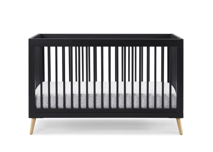 Midnight Grey with Natural (1372) 9-Jordan 4-in-1 Convertible Crib