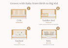 Natural (746) 51-Jordan 4-in-1 Convertible Crib