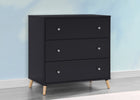 Midnight Grey with Natural (1372) 8-Jordan 3 Drawer Dresser with Interlocking Drawers