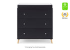 Midnight Grey with Natural (1372) 10-Jordan 3 Drawer Dresser with Interlocking Drawers