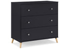 Midnight Grey with Natural (1372) 13-Jordan 3 Drawer Dresser with Interlocking Drawers