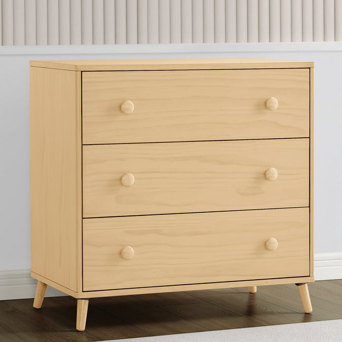 W130430 746 Jordan 3dr dresser Natural lifestyle 102 34-Jordan 3 Drawer Dresser with Interlocking Drawers