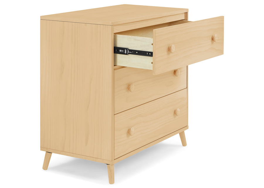 Natural (746) 29-Jordan 3 Drawer Dresser with Interlocking Drawers