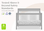 Grey (026) 8-Remy 6-in-1 Convertible Crib