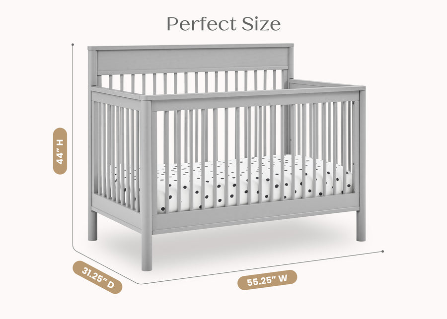 Grey (026) 7-Remy 6-in-1 Convertible Crib