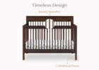 Wooden crib with round spindles on a white background 21-Remy 6-in-1 Convertible Crib
