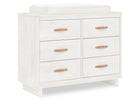 Antique White (1545) 15-babyGap Skye 6 Drawer Dresser with Interlocking Drawers