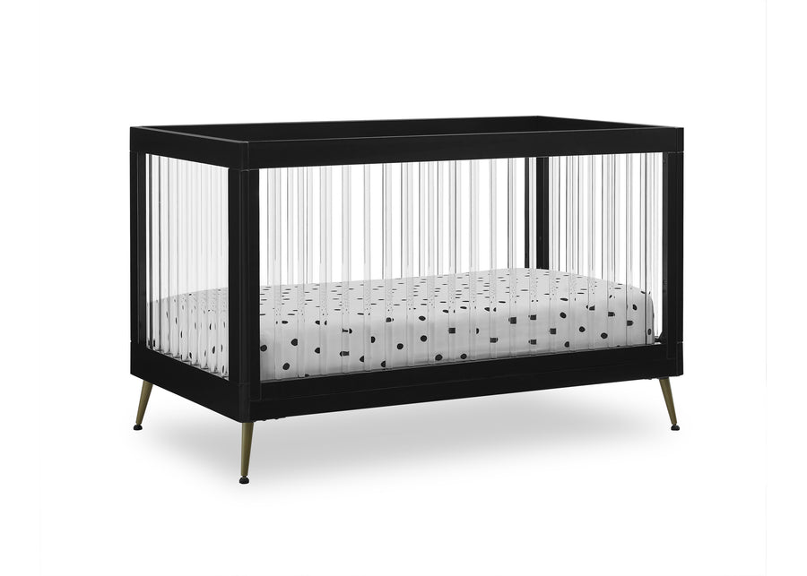 Ebony with Melted Bronze (1500) 32-Sloane 4-in-1 Acrylic Convertible Crib
