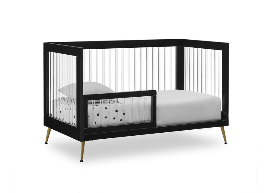 Ebony with Melted Bronze (1500) 4-Sloane 4-in-1 Acrylic Convertible Crib