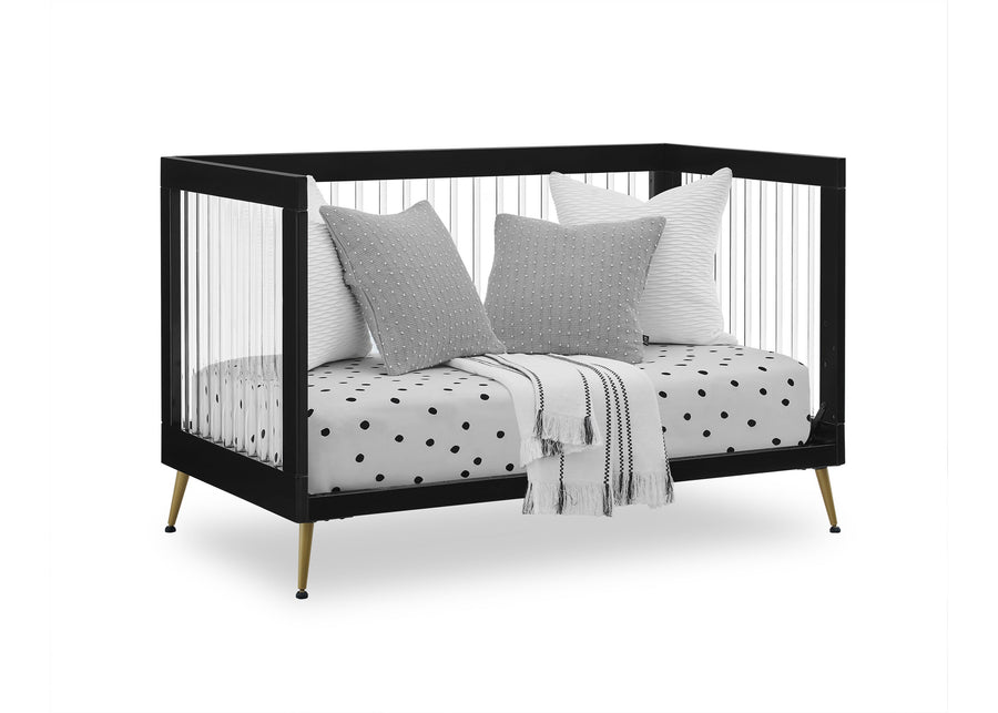 Ebony with Melted Bronze (1500) 6-Sloane 4-in-1 Acrylic Convertible Crib