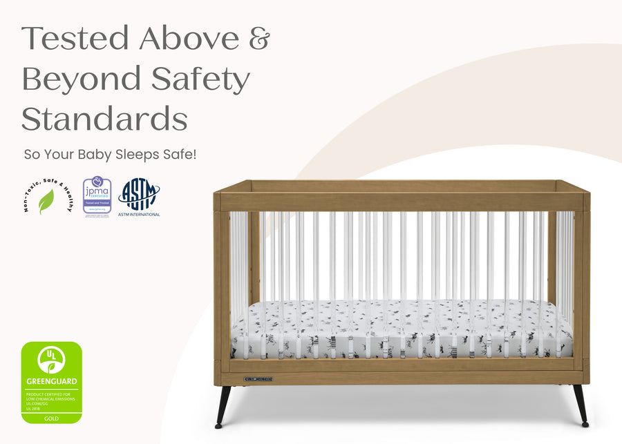 Acorn with Matte Black (786) 40-Sloane 4-in-1 Acrylic Convertible Crib