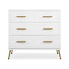 DCB: Bianca White with Melted Bronze (186) 12-Sloane 4 Drawer Dresser with Changing Top and Interlocking Drawers